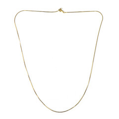Catenina Boston regolabile con cursore in argento 925 placcato oro giallo - 61 cm - 4,32 g