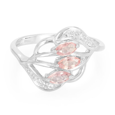 Anello in argento con Zaffiro Padparadscha