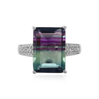 Anello in argento con Fluorite Bicolore