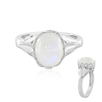 Anello in argento con Pietra di Luna Arcobaleno