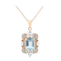 Collana in argento con Topazio Blu Cielo