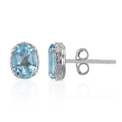 Orecchini in argento con Topazio Blu Cielo