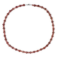 Collana in argento con Quarzo Fragola