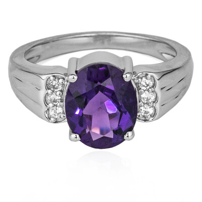 Anello in argento con Ametista Siberiana