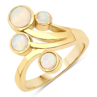 Anello in argento con Opale di Welo