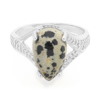Anello in argento con Diaspro Dalmata