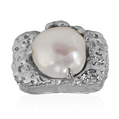 Anello in argento con Perla di Acqua Dolce (TPC)