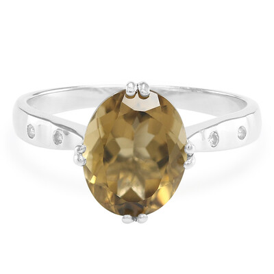 Anello in argento con Quarzo Champagne