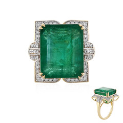 Anello in oro con Smeraldo Zambia AAA (D'vyere)