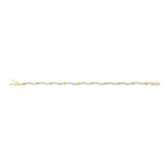 Bracciale in argento con Smeraldo Zambia