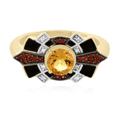Anello in argento con Citrino