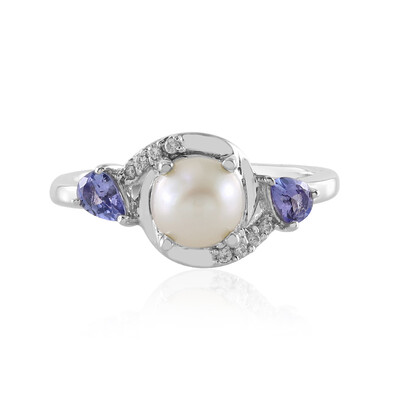 Anello in argento con Perla d'Acqua Dolce Bianca