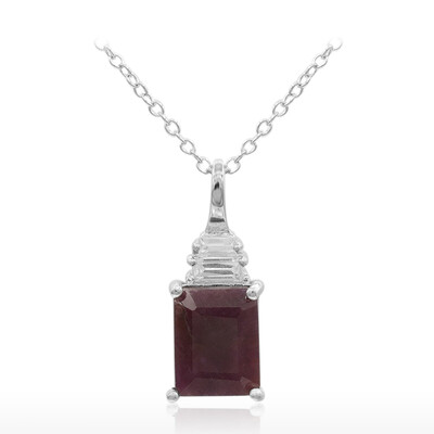 Collana in argento con Rubino