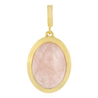 Ciondolo in argento con Quarzo Rosa di Saver