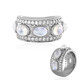 Anello in argento con Pietra di Luna Arcobaleno