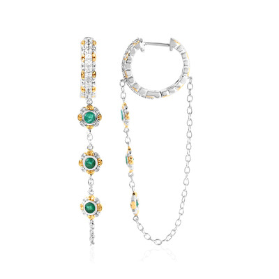 Orecchini in argento con Smeraldo Zambia (Gems en Vogue)