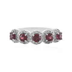 Anello in argento con Rodolite