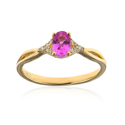Anello in oro con Zaffiro Rosa (CIRARI)
