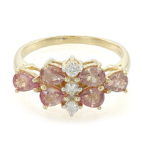 Anello in oro con Zaffiro Padparadscha (non riscaldato) (AMAYANI)