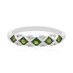 Anello in argento con Diopside Russo