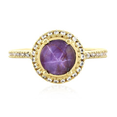Anello in argento con Rubino Stellato Channapatna