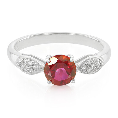 Anello in argento con Topazio Ciliegia