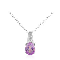 Collana in argento con Topazio Mistico Lilla