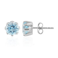 Orecchini in argento con Topazio Blu Cielo