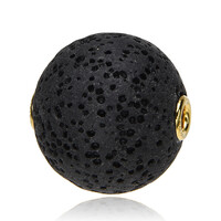 Ciondolo in argento con Lava Nera