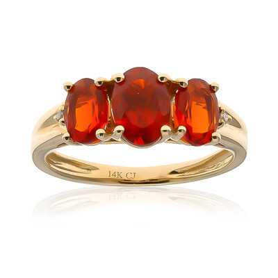 Anello in oro con Opale di Fuoco Messicano (CIRARI)