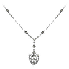 Collana in argento con Marcassite