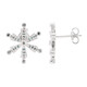 Orecchini placcati in platino con Diamante Fancy