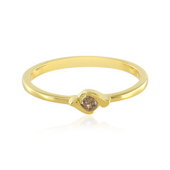 Anello in argento con Diamante Champagne I3