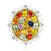 Anello in argento con Zaffiro Fancy (Dallas Prince Designs)