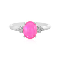 Anello in argento con Opale Rosa dell'Etiopia