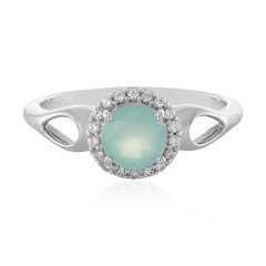 Anello in argento con Calcedonio Acqua