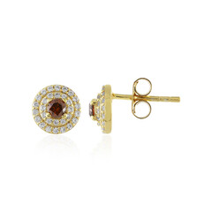 Orecchini in argento con Diamante Cognac I3