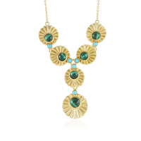 Collana in argento con Malachite