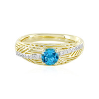 Anello in oro con Topazio Blu Svizzero (Ornaments by de Melo)