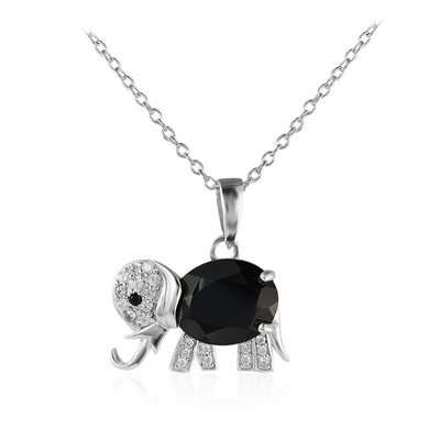 Collana in argento con Spinello Nero