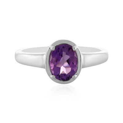 Anello in argento con Ametista Zambiana
