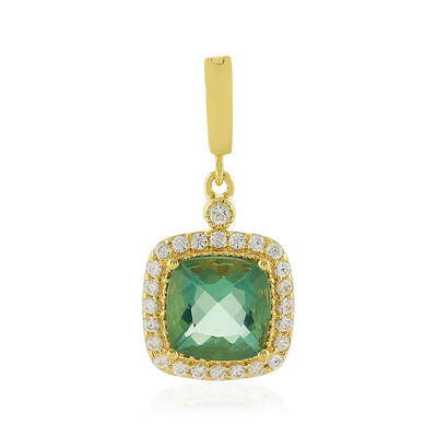 Ciondolo in argento con Fluorite Petrolio del Belgio