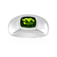 Anello in argento con Diopside Russo