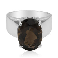 Anello in argento con Quarzo Fumè