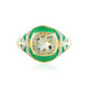 Anello in argento con Ametista Verde