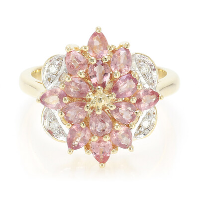 Anello in oro con Zaffiro Padparadscha (non riscaldato) (AMAYANI)