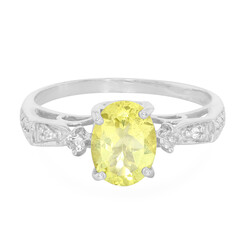 Anello in argento con Berillo Giallo