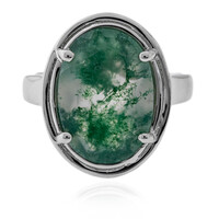 Anello in argento con Agata Muschiata