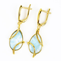 Orecchini in argento con Larimar