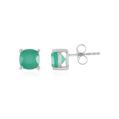 Orecchini in argento con Onice Verde